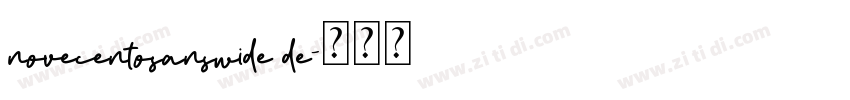 novecentosanswide de字体转换